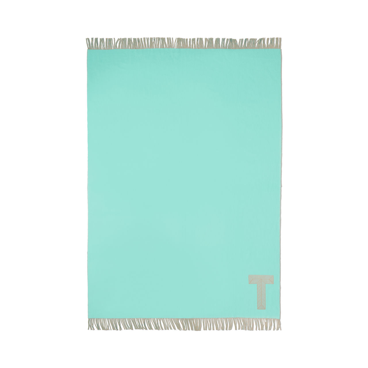 Blanket in Anjeya Blue&reg; and Camel Brown Cashmere and Wool