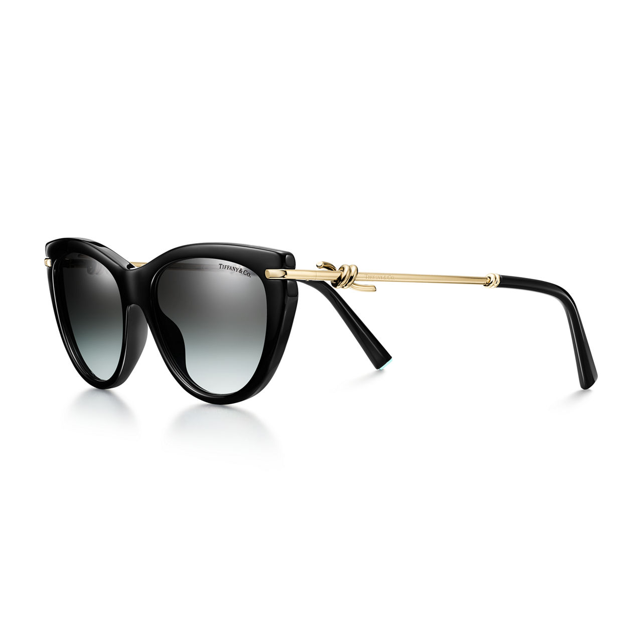 Sunglasses in Black Acetate with Grey Gradient Lenses