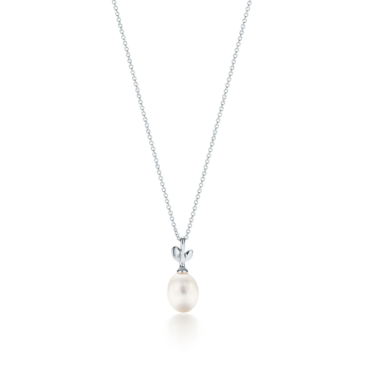 Olive Leaf Pearl Pendant 