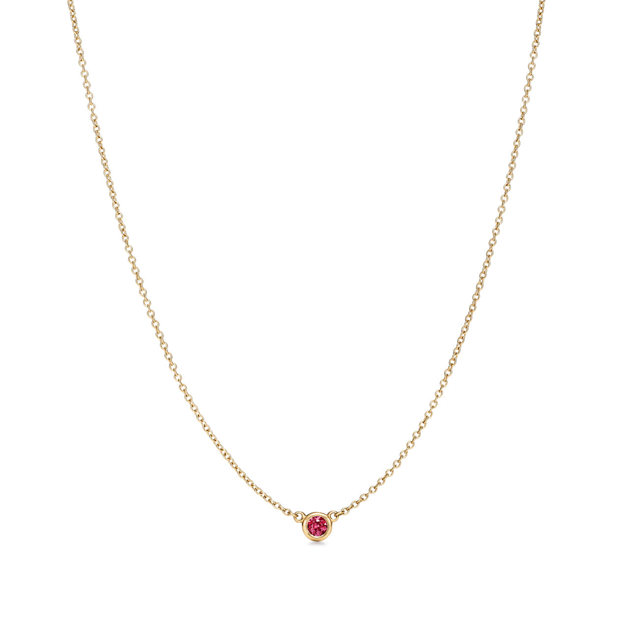 Color by the Yard Pendant in Yellow Gold with a Ruby