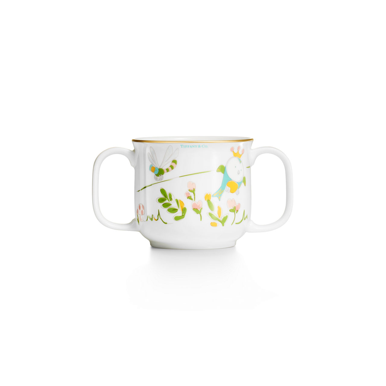 Land Animals Double-handled Baby Cup in Bone China