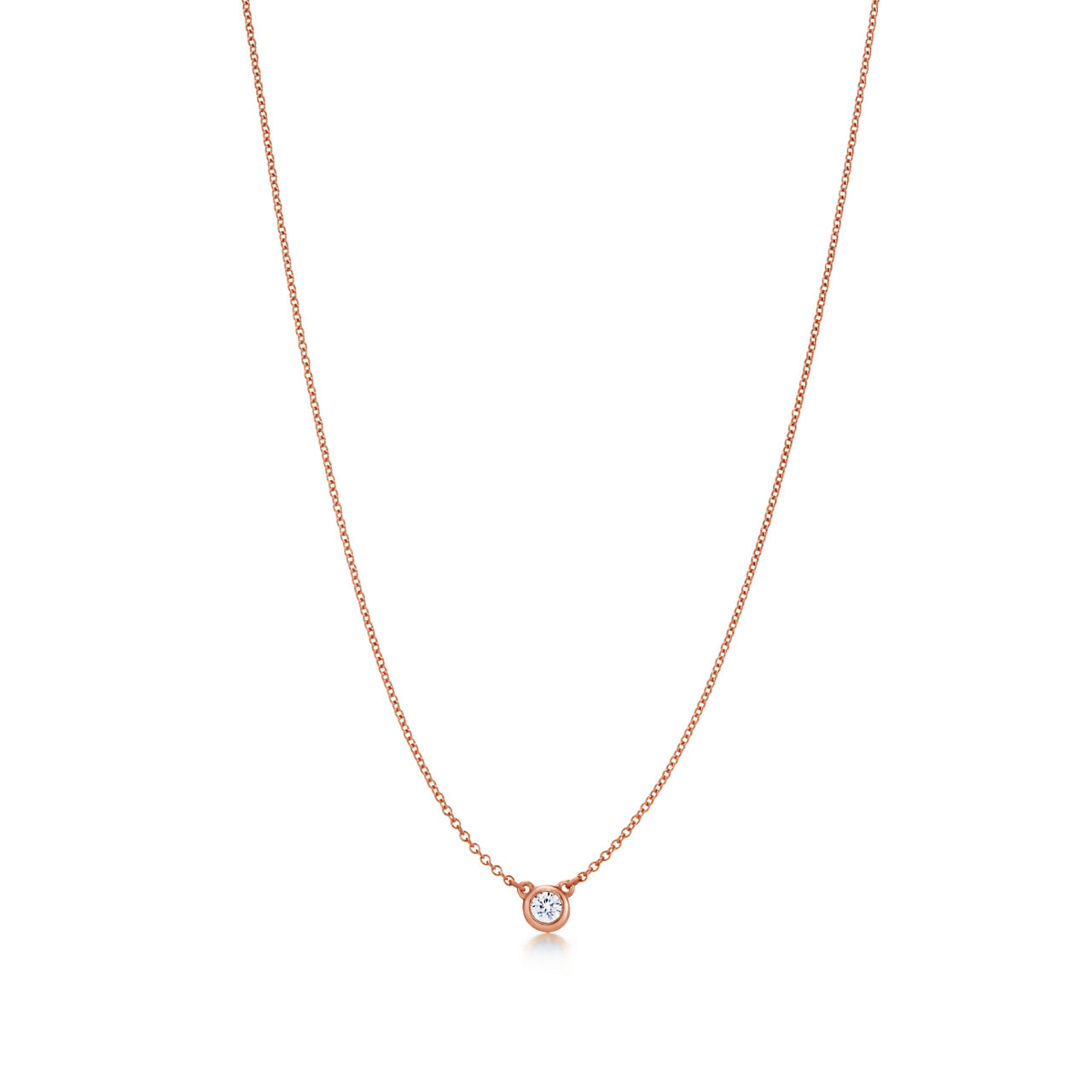 Diamonds by the Yard&reg; Single Diamond Pendant in Rose Gold