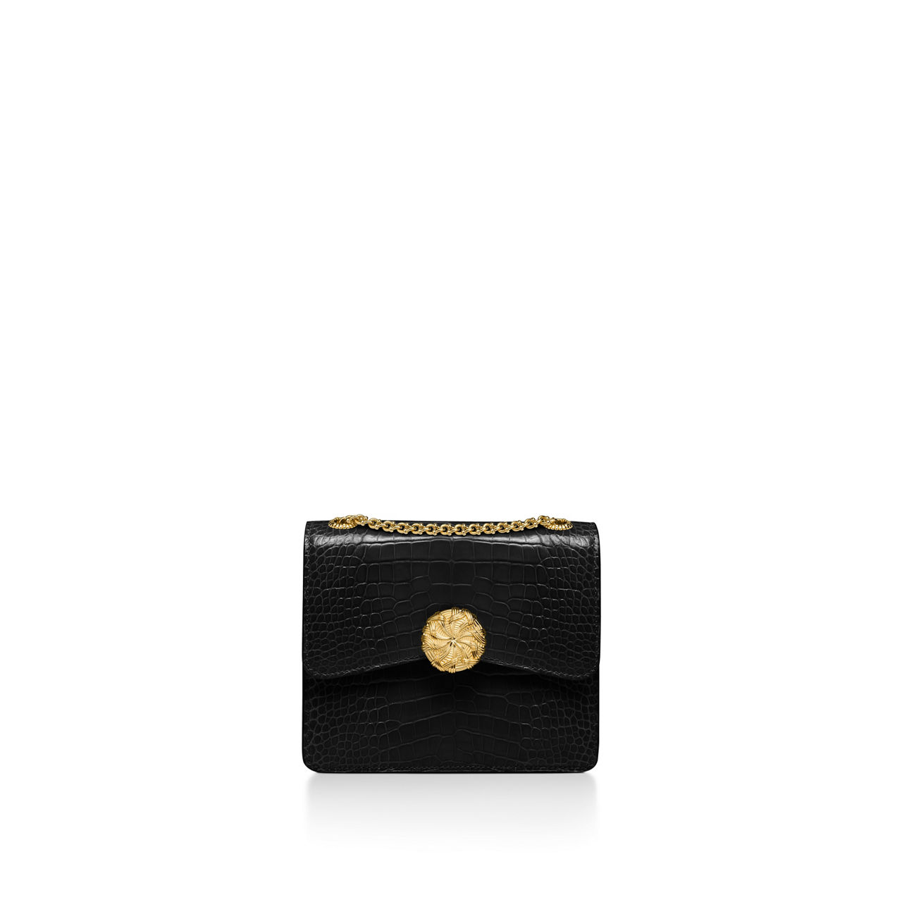 Medium Ribbons Shoulder Bag in Alligator Leather