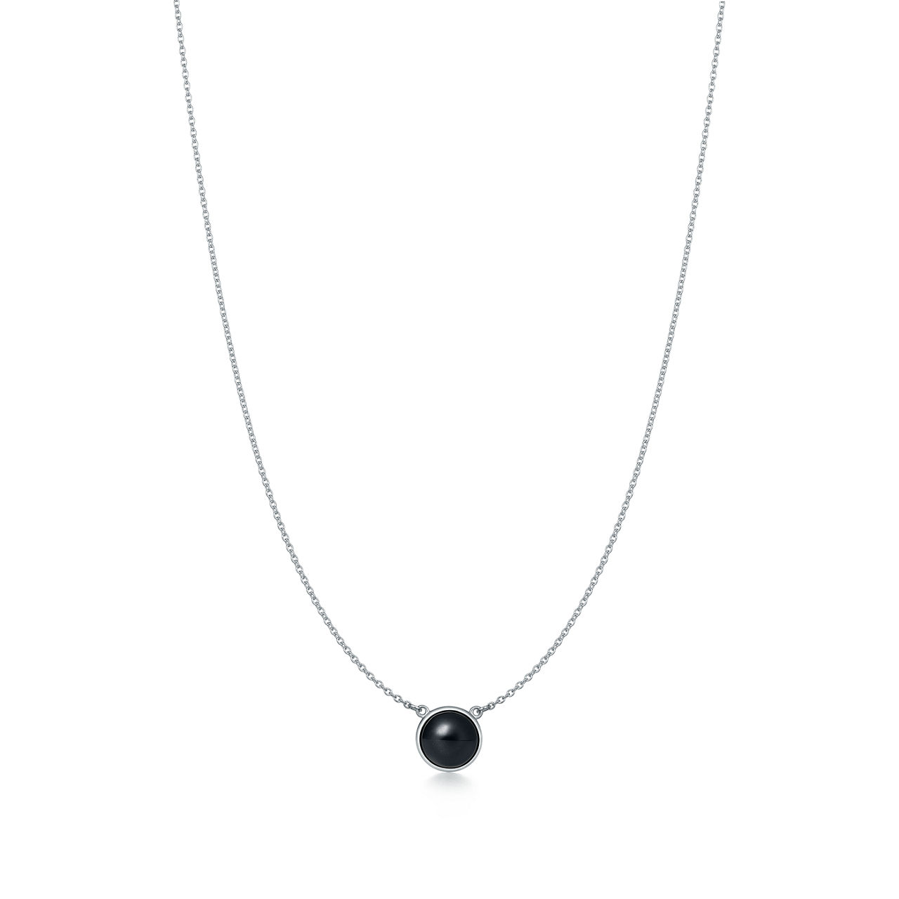 Color by the Yard Pendant in Silver with Black Nephrite Jade