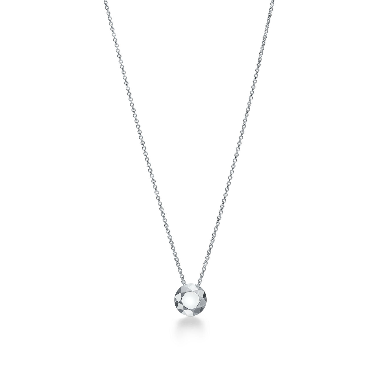 2 Carat Faceted Pendant in Silver
