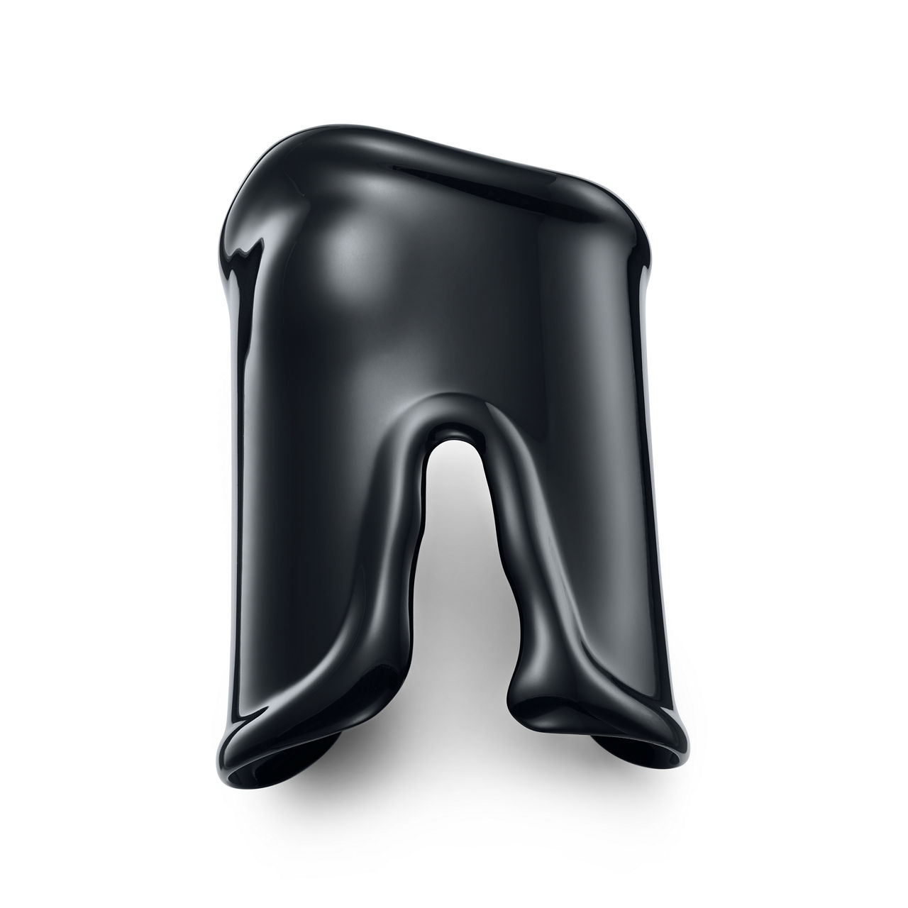 Large Bone Cuff in Black Finish over Copper, 95 mm Wide