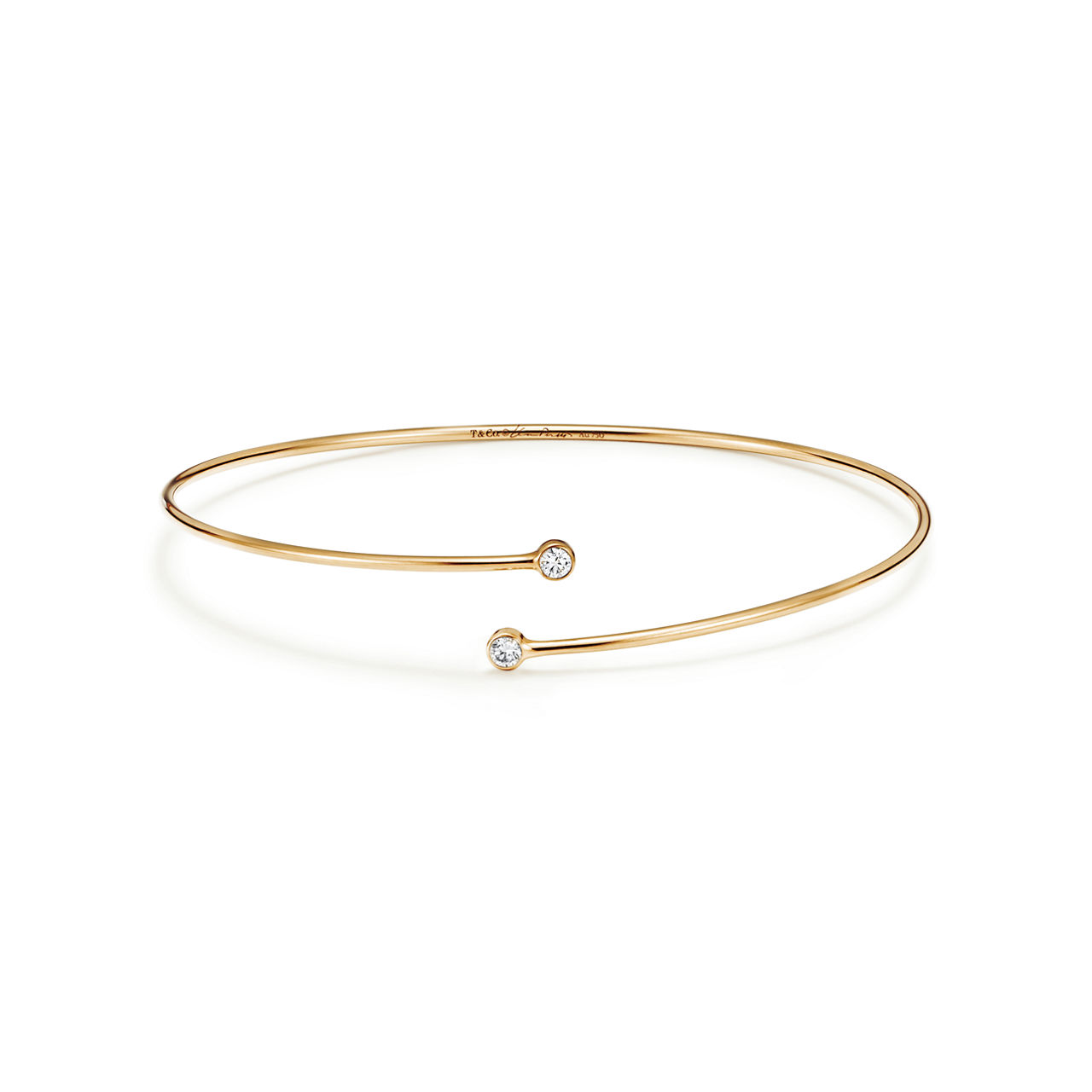 Diamond Hoop Single-row Bangle 