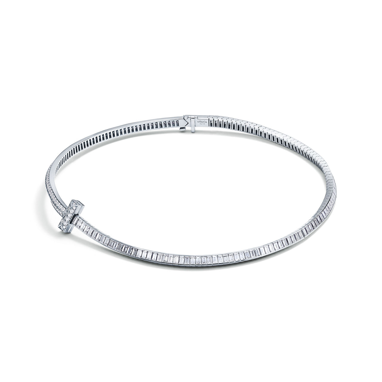 T1 Diamond Necklace in White Gold