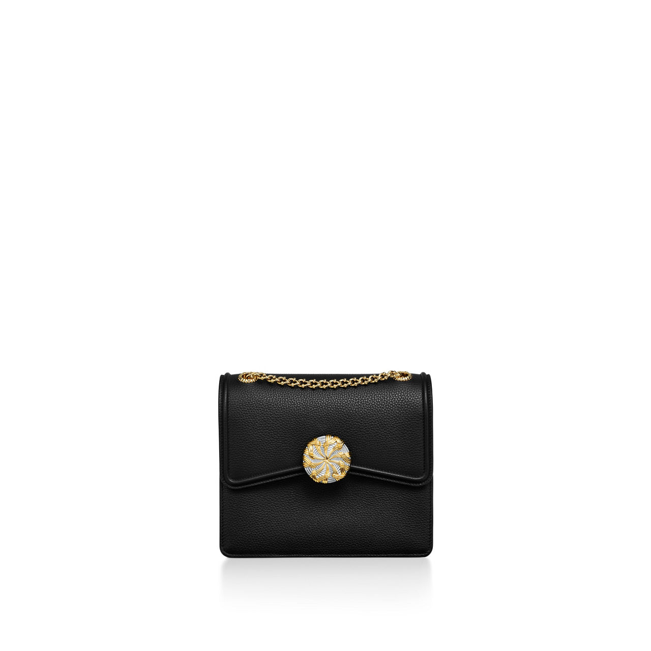 Medium Ribbons Shoulder Bag in Black Leather
