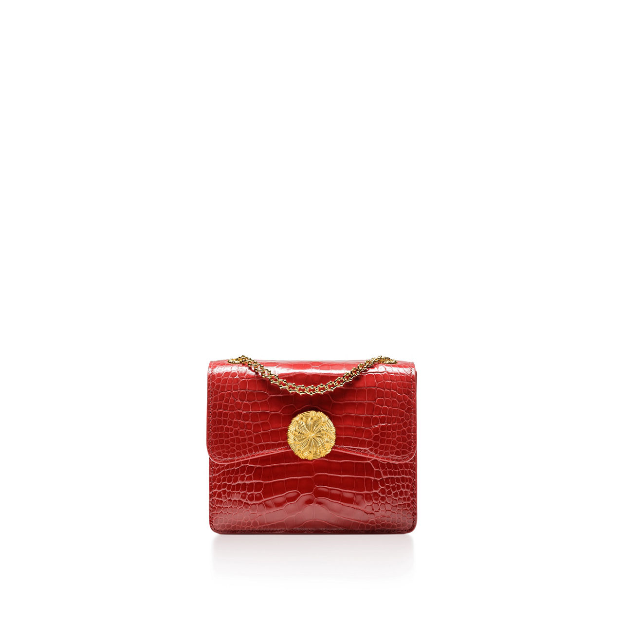 Medium Ribbons Shoulder Bag in Alligator Leather
