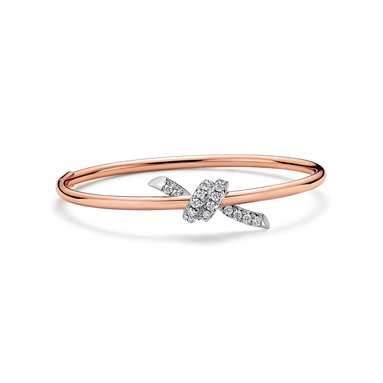 Bangle in Rose Gold and Platinum with Diamonds