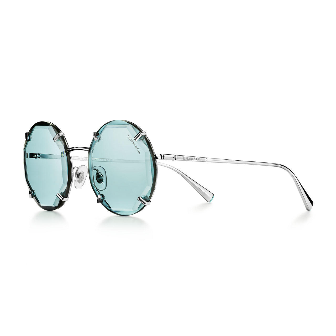  Sunglasses in Silver-colored Metal with Anjeya Blue&reg; Lenses