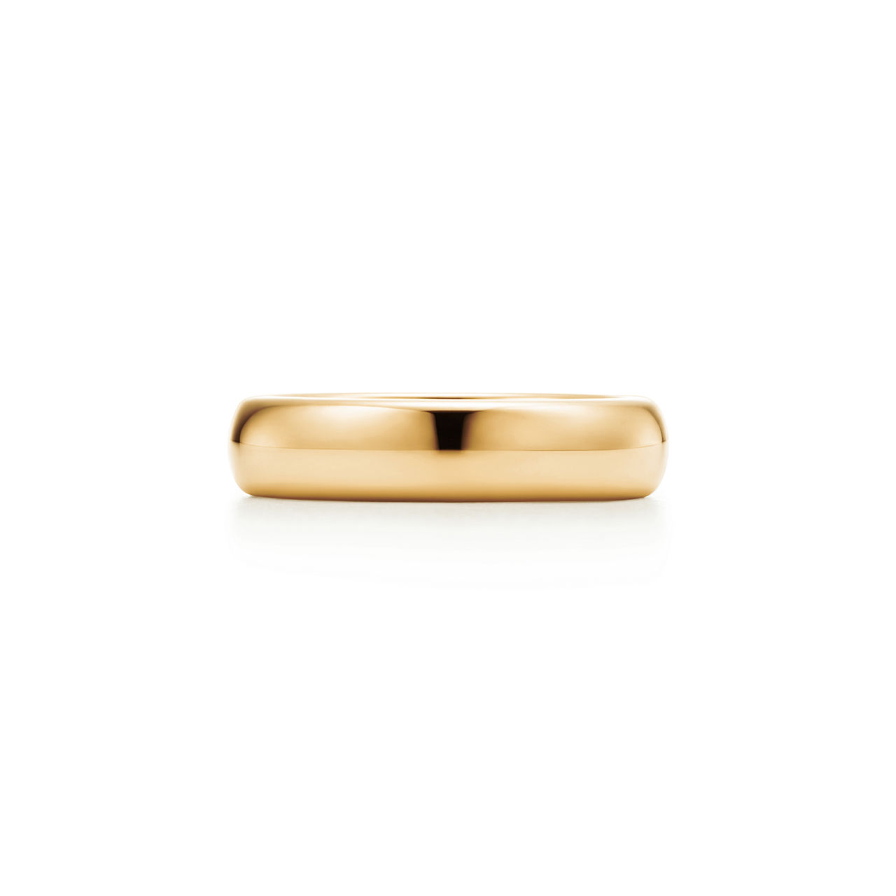 Wedding Band Ring in Yellow Gold, 4.5 mm Wide