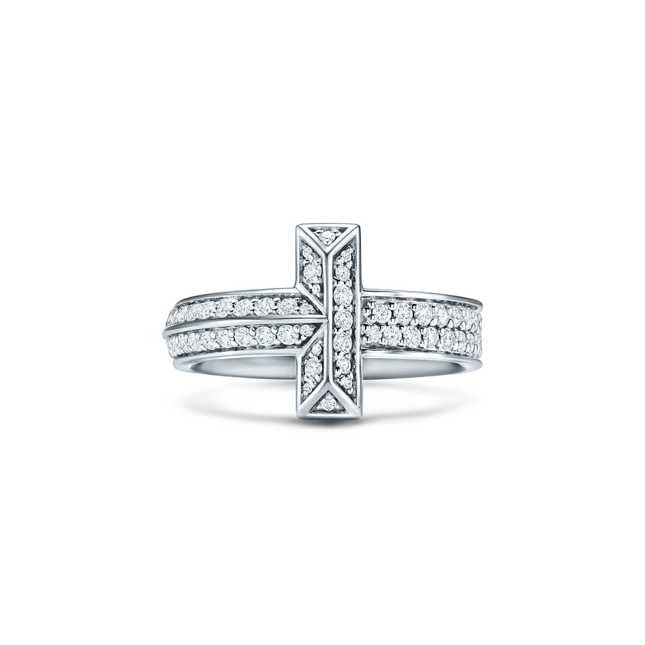 T1 Ring in White Gold with Diamonds