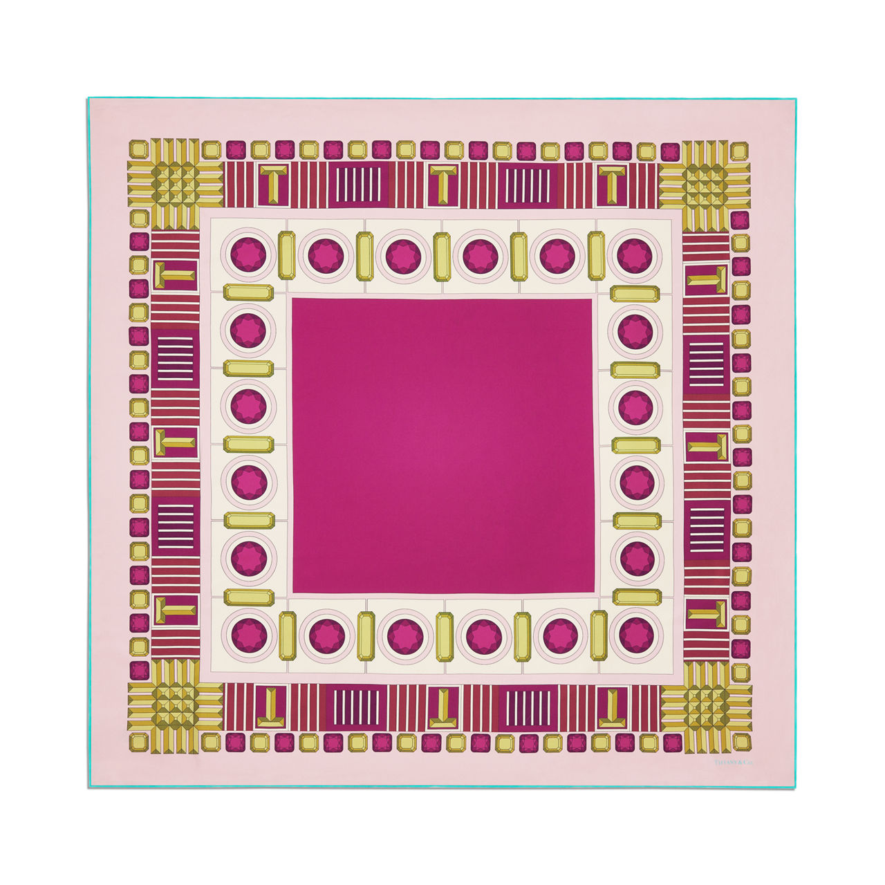 Square Scarf in Fuchsia Silk