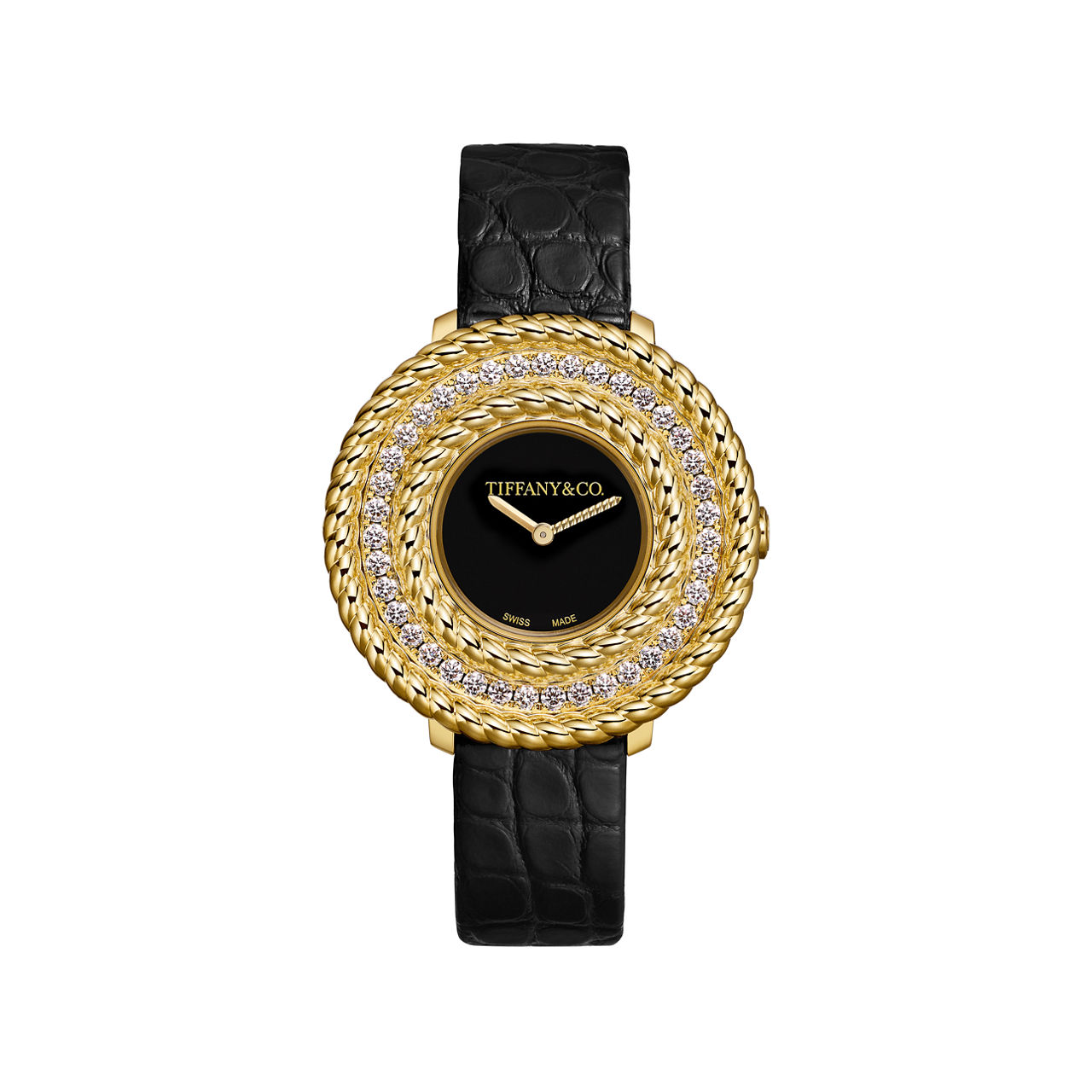 Watch in Yellow Gold with Diamonds