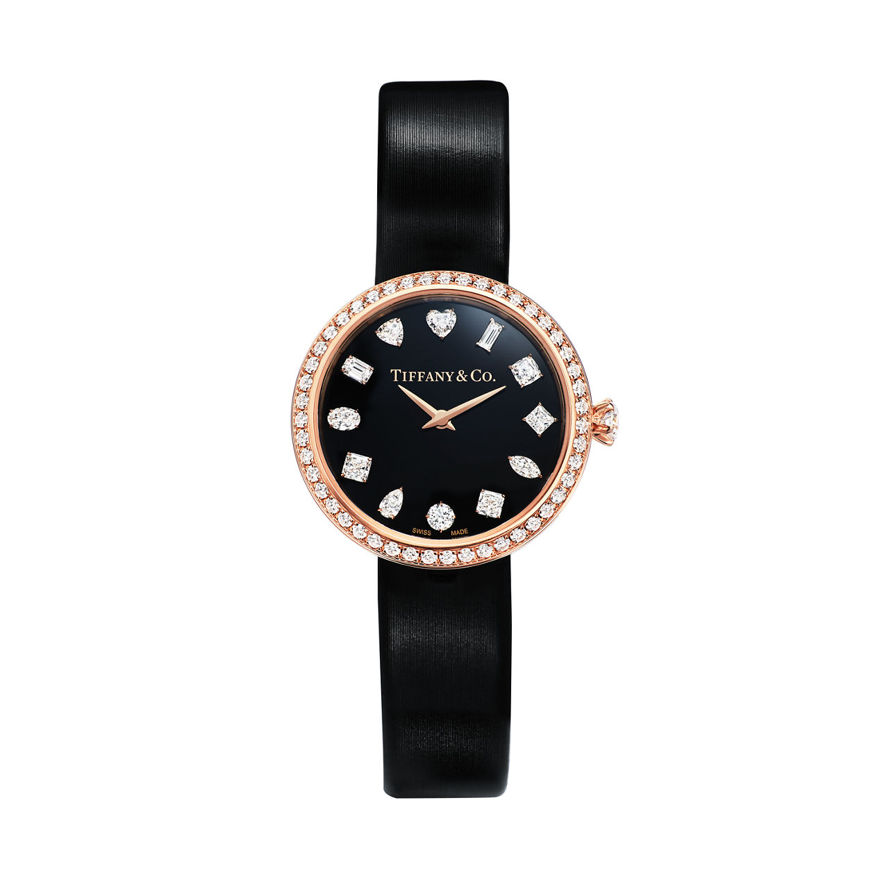 28 mm Round Watch in Rose Gold with Diamonds