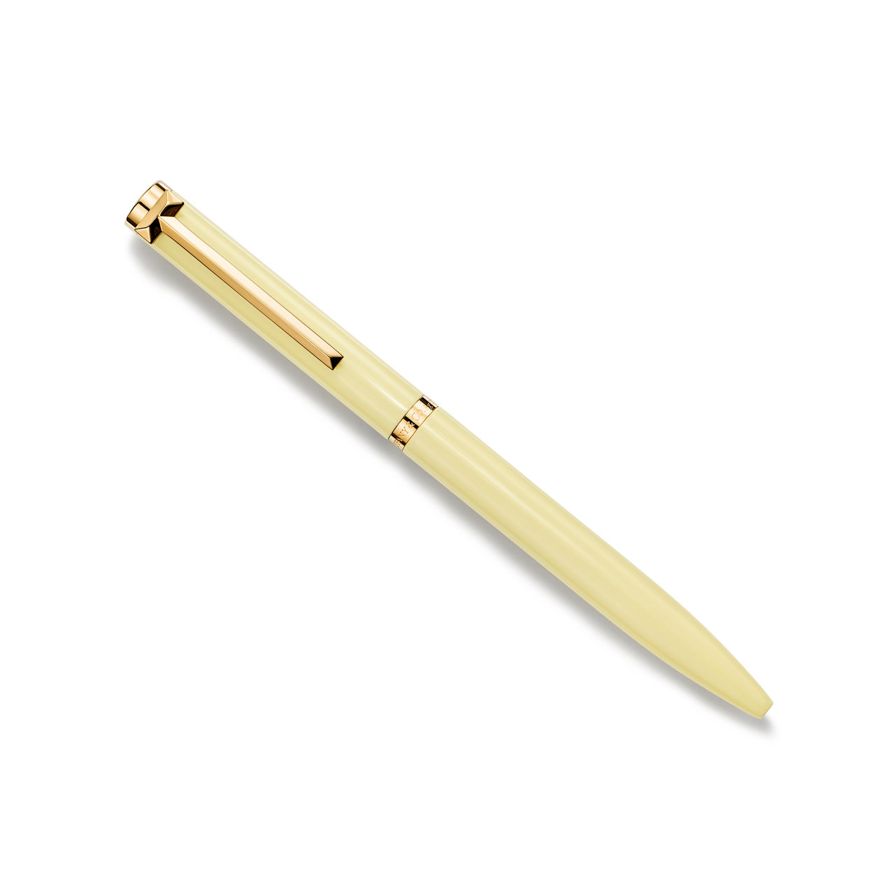 Ballpoint Pen in Brass with Yellow Diamond Lacquer Finish