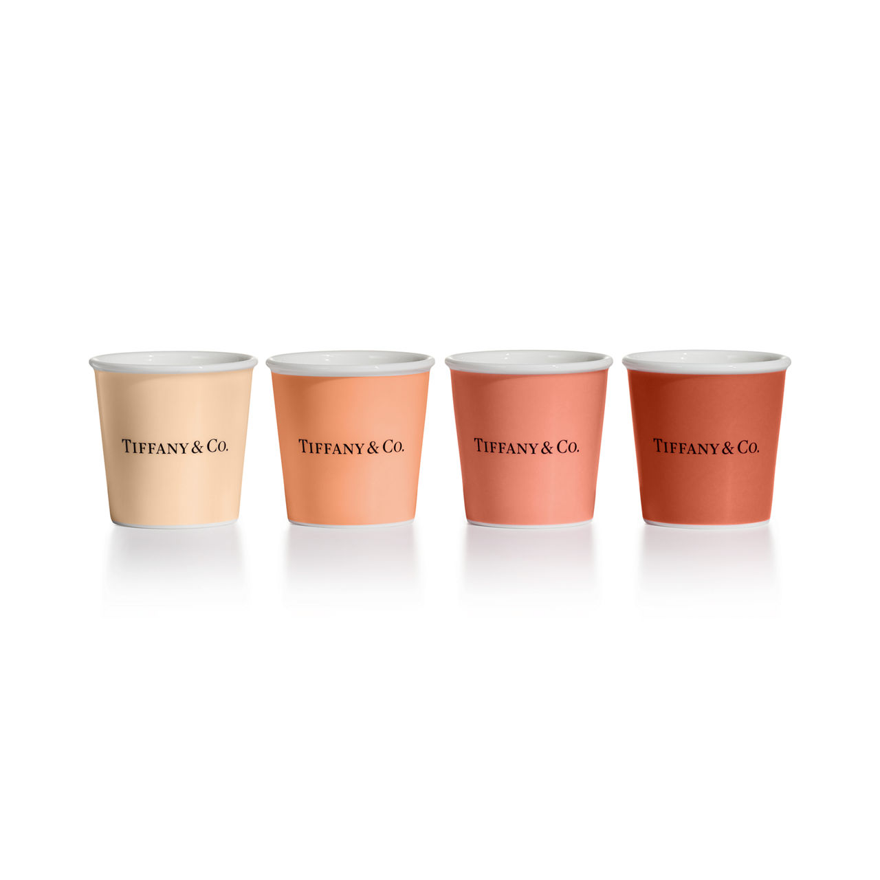 Anjeya Espresso Cups in Bone China, Set of Four
