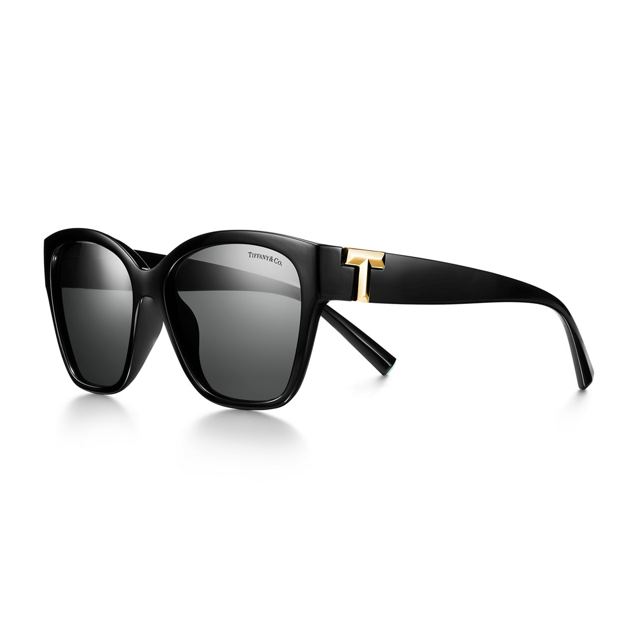 Sunglasses in Black Acetate with Dark Grey Lenses
