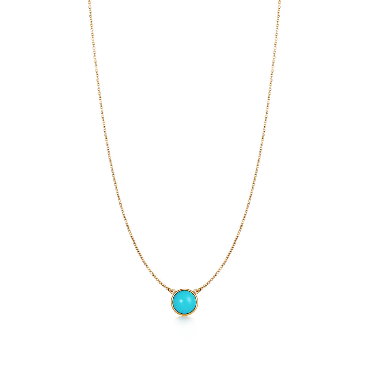 Color by the Yard Turquoise Pendant in Yellow Gold