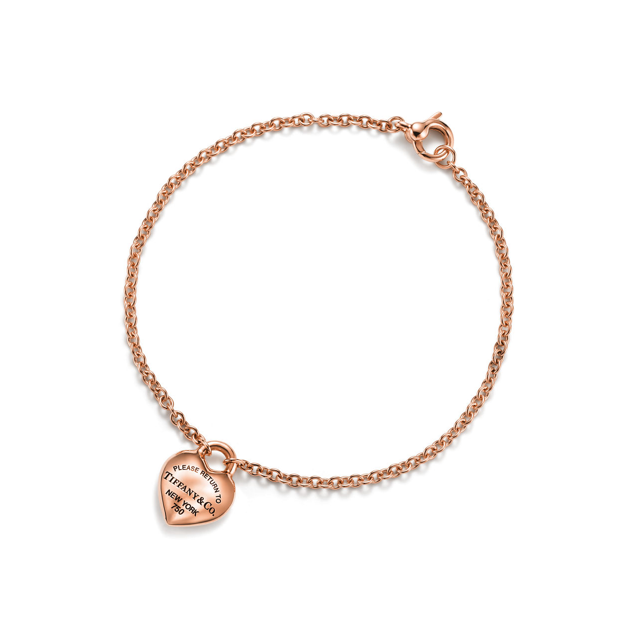 Full Heart Bracelet in Rose Gold