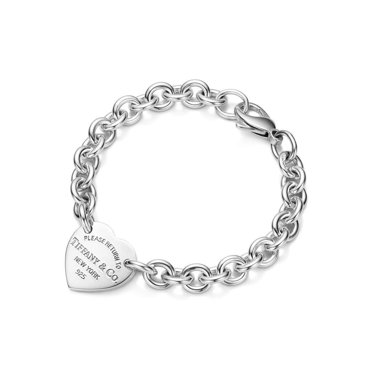 Heart Tag Bracelet in Silver