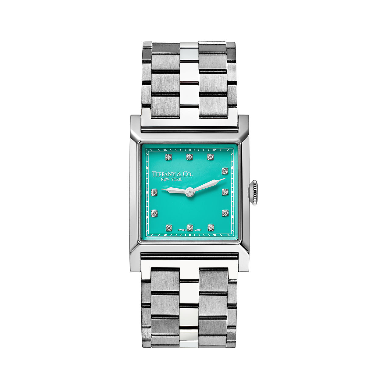 27 mm Watch in Steel with Diamonds & a Anjeya Blue&reg; Dial