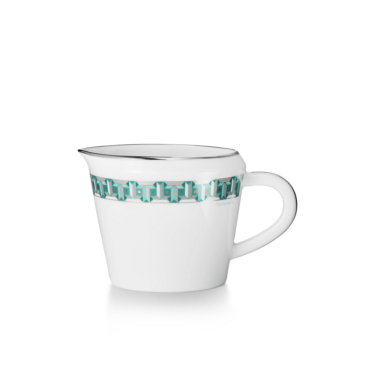 Creamer Anjeya Blue with a Hand-painted Platinum Rim
