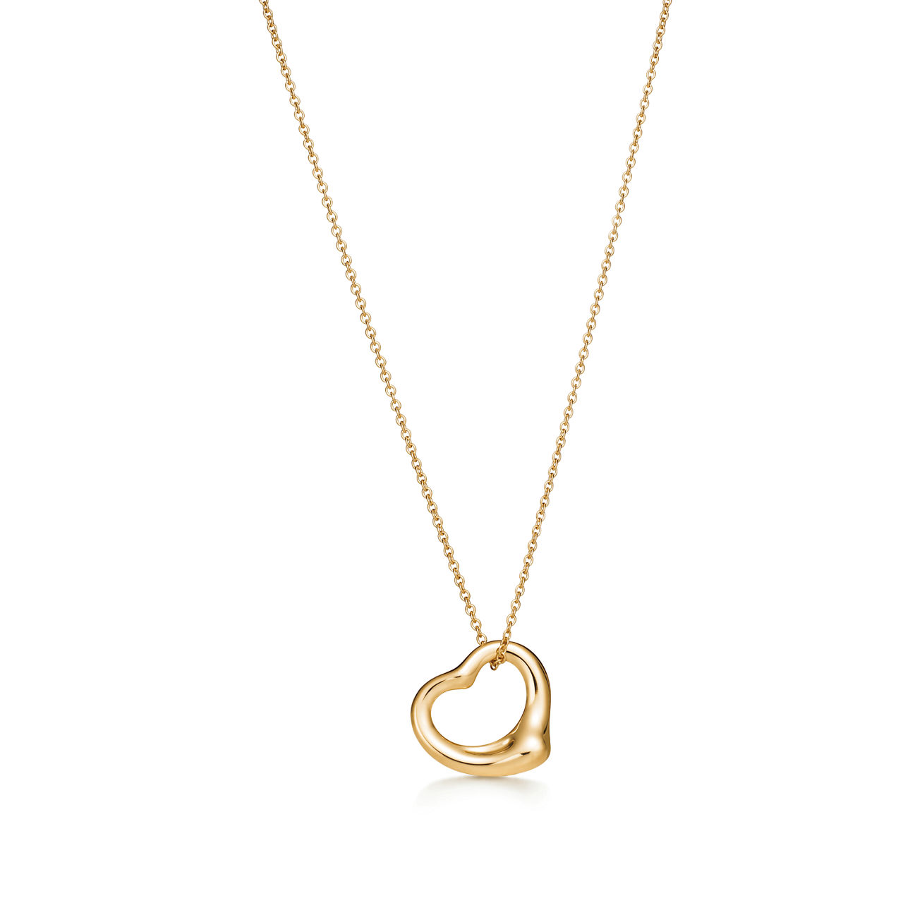 Open Heart Pendant in Yellow Gold