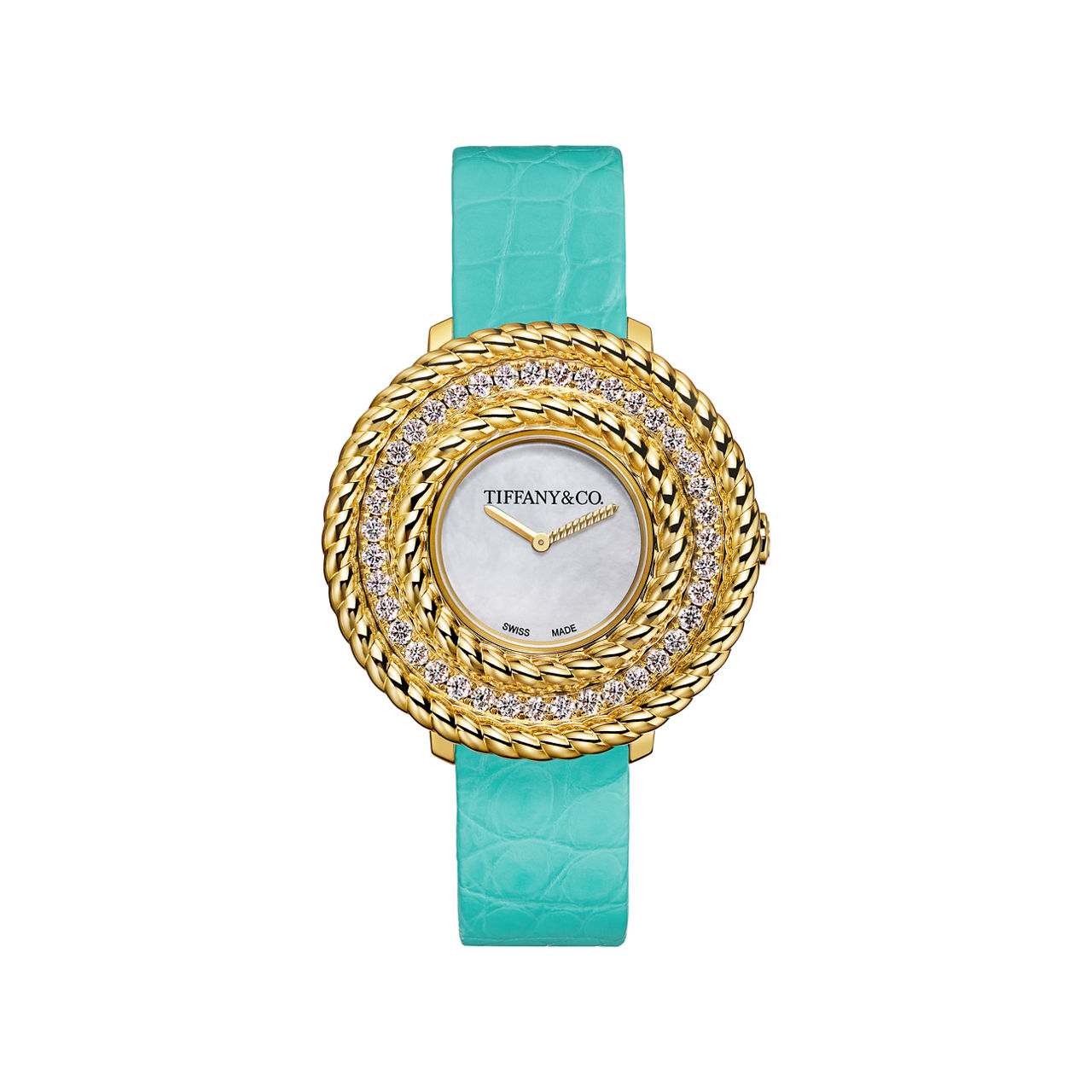Watch in Yellow Gold with Diamonds