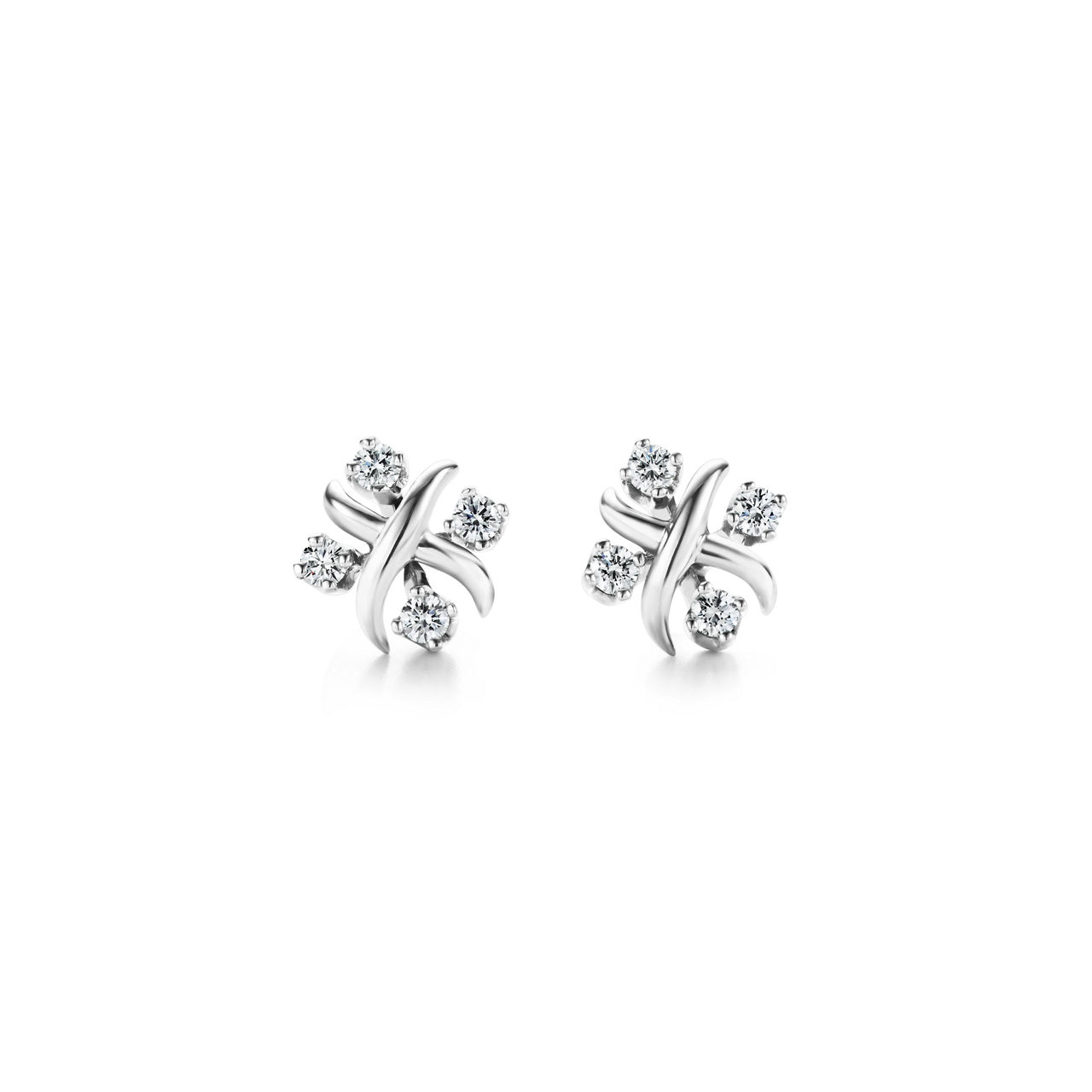 Earrings in Platinum with Diamonds