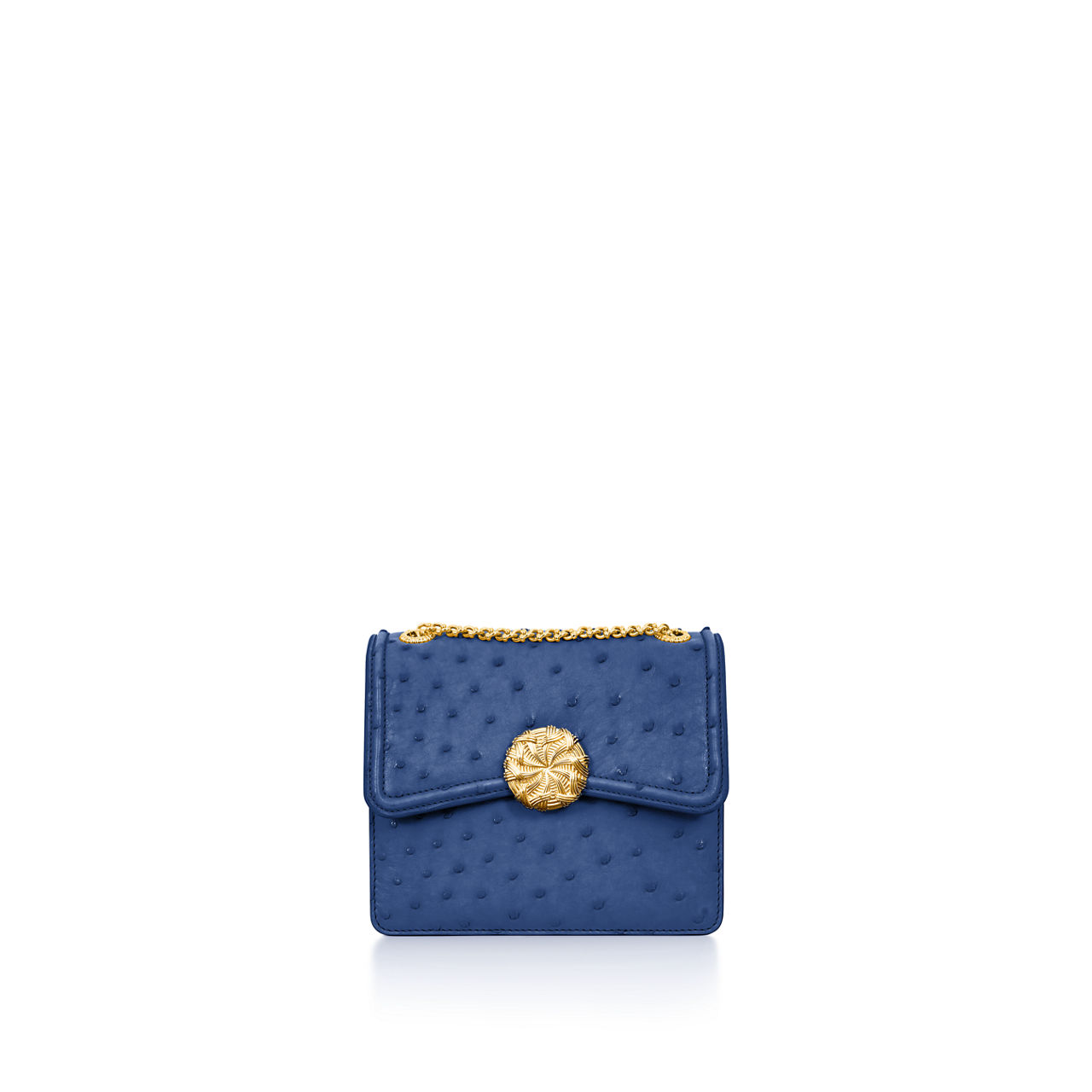 Medium Ribbons Shoulder Bag in Ostrich Leather