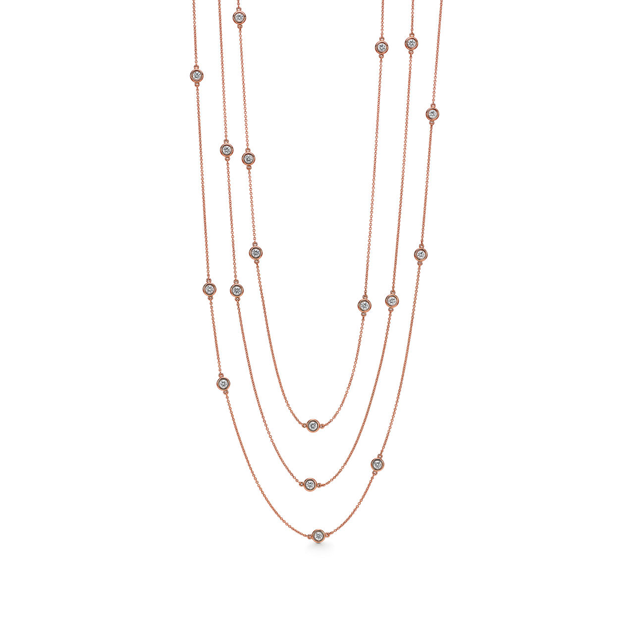 Diamonds by the Yard&reg; Sprinkle Necklace in Rose Gold