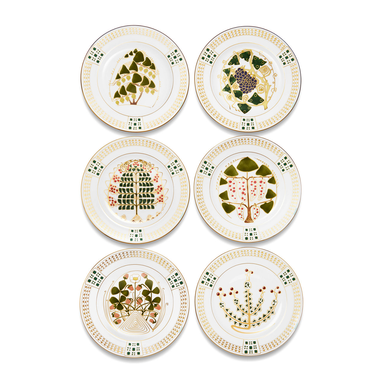 Dinner Plates in Bone China, Set of Six