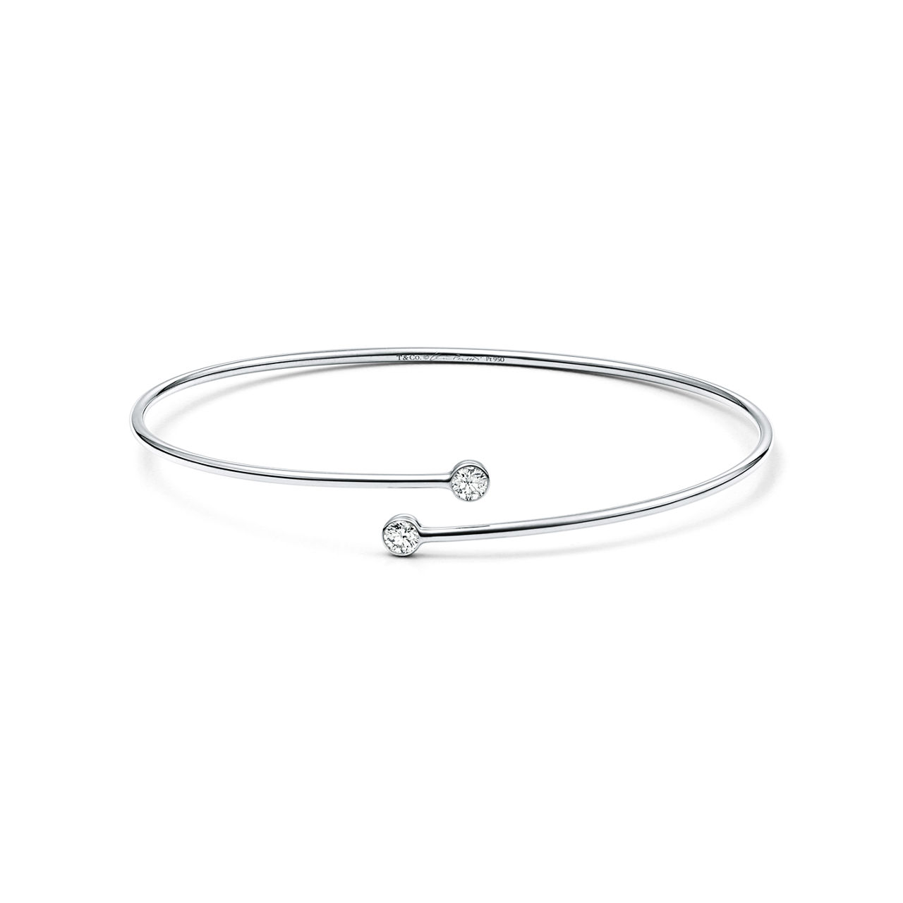 Diamond Hoop Single-row Bangle 