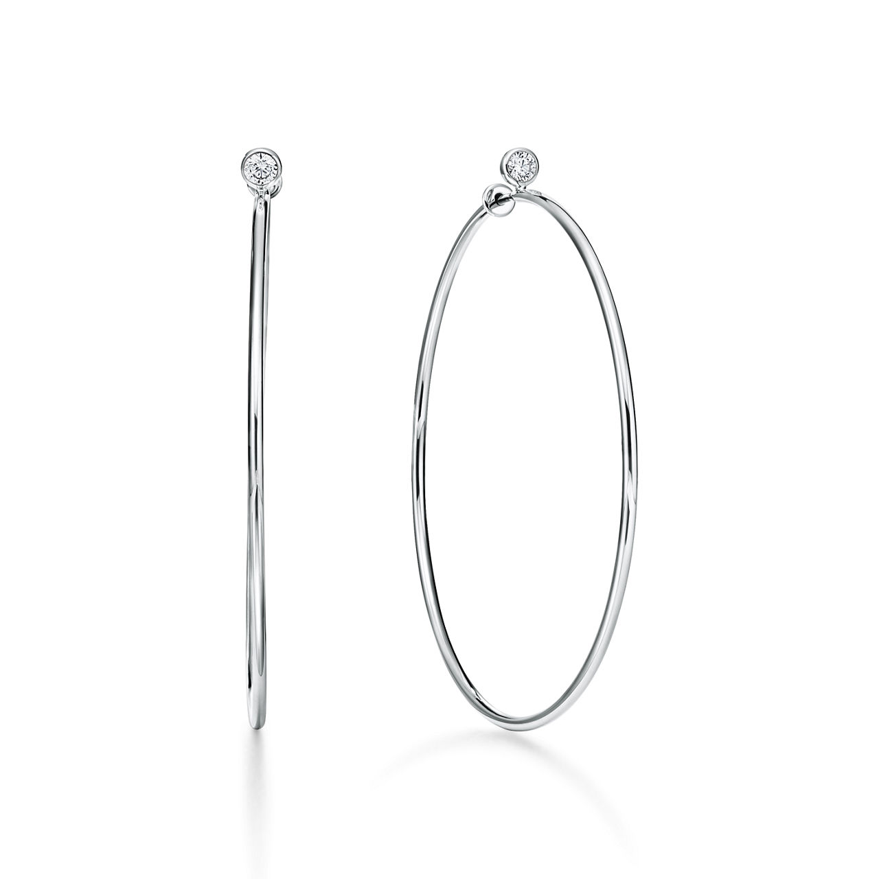 Diamond Hoop Earrings 