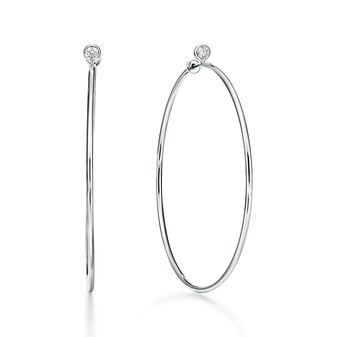 Diamond Hoop Earrings 