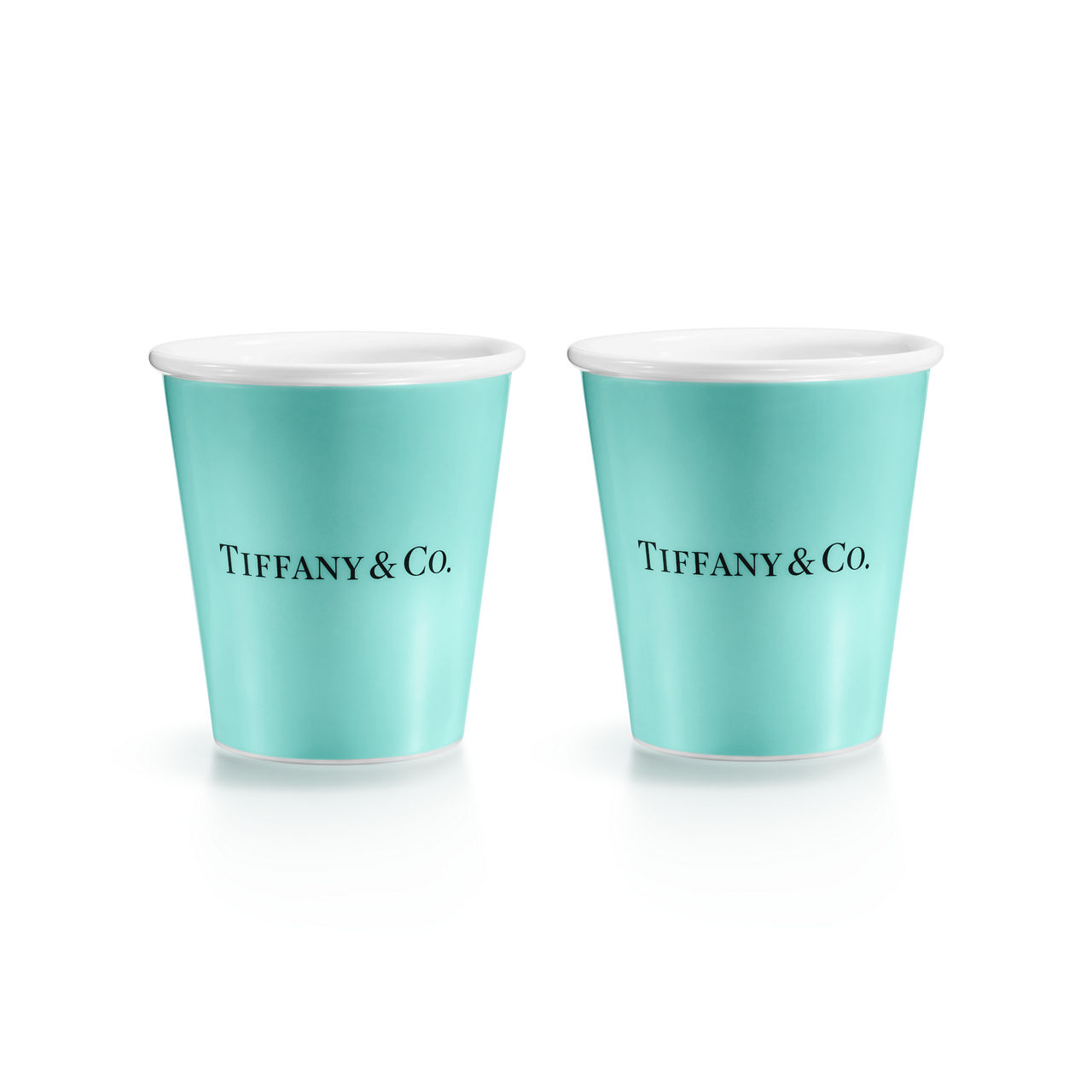 Anjeya Coffee Cups in Bone China, Set of Two