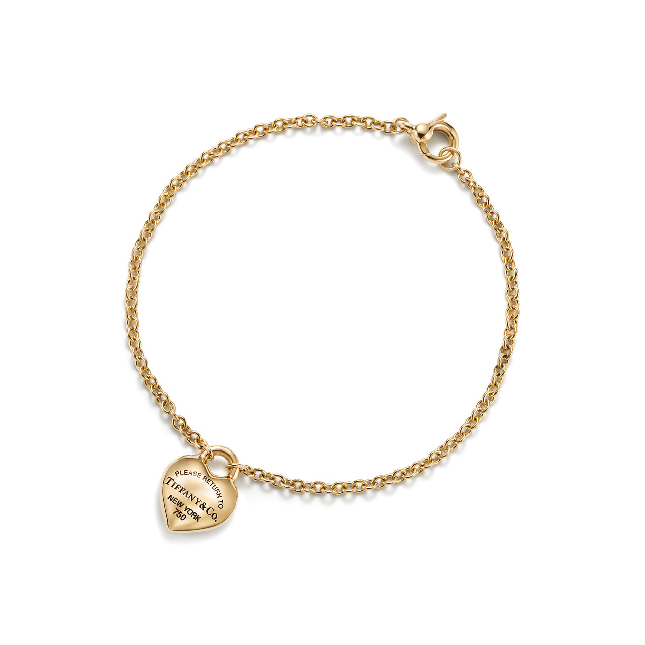 Full Heart Bracelet in Yellow Gold