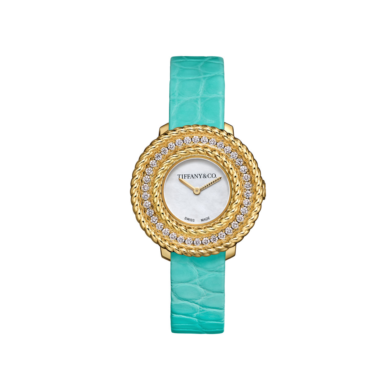 Watch in Yellow Gold with Diamonds