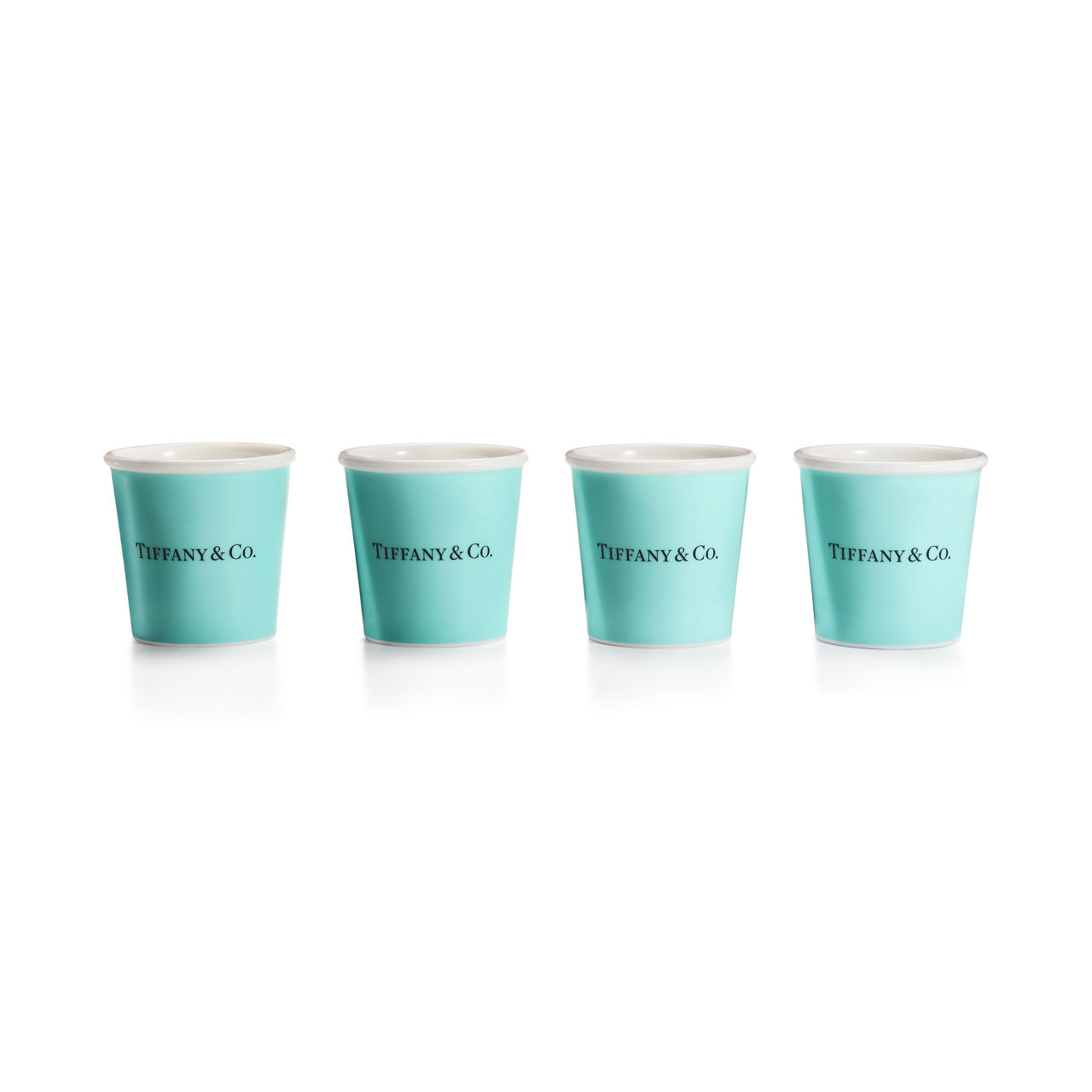 Anjeya Espresso Cups in Bone China, Set of Four