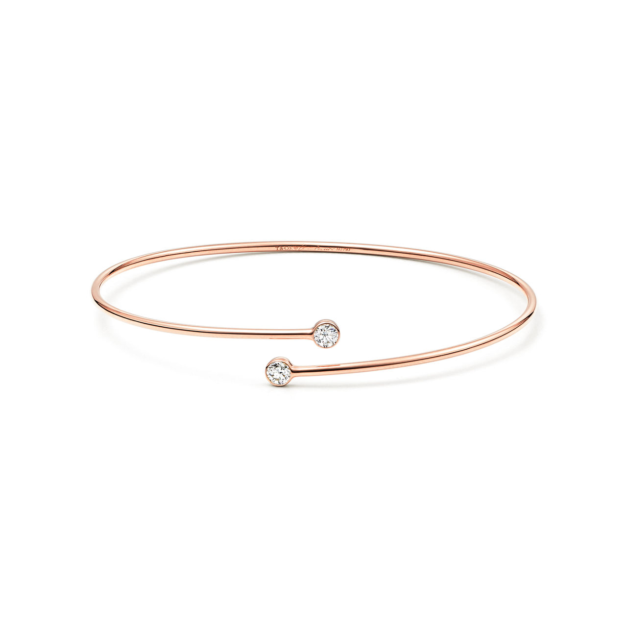 Diamond Hoop Single-row Bangle 