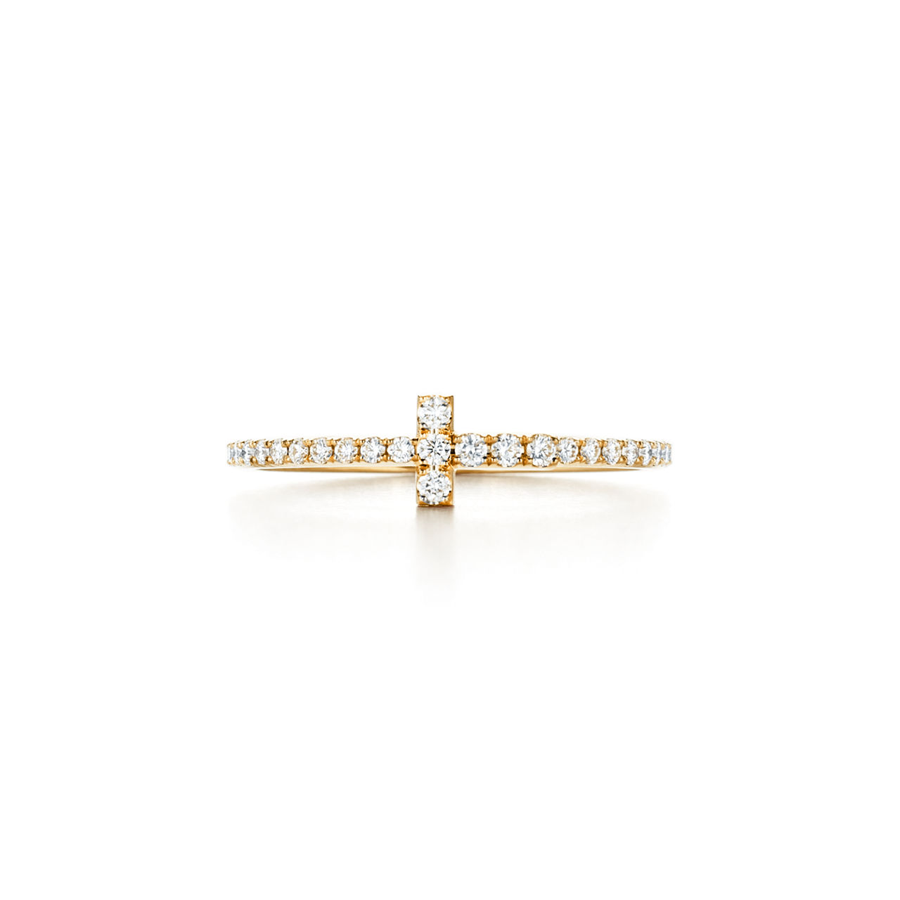 Diamond Wire Band Ring in Yellow Gold