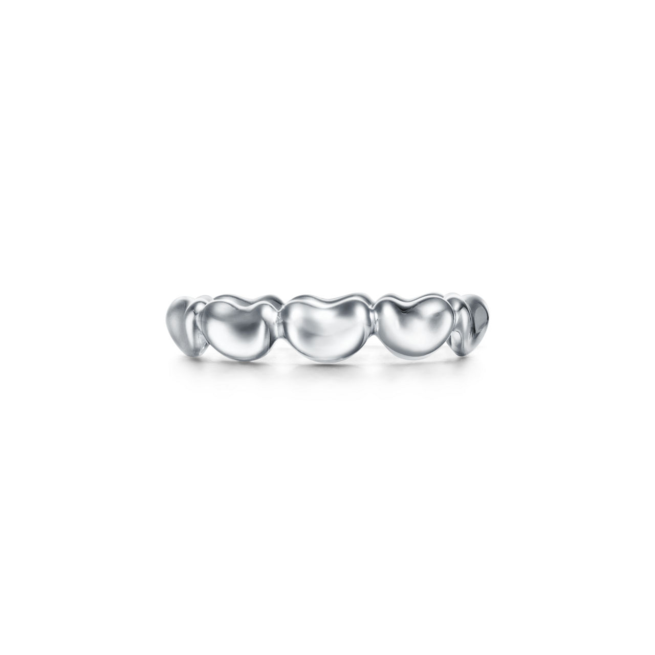 Bean design Continuous Ring in Sterling Silver, 4 mm
