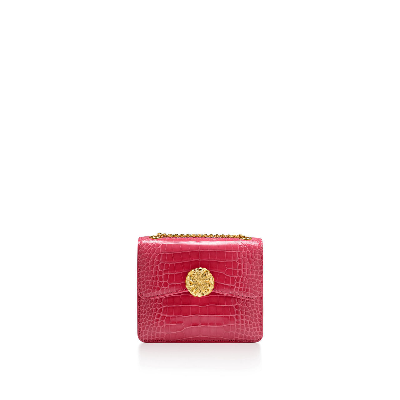 Medium Ribbons Shoulder Bag in Alligator Leather
