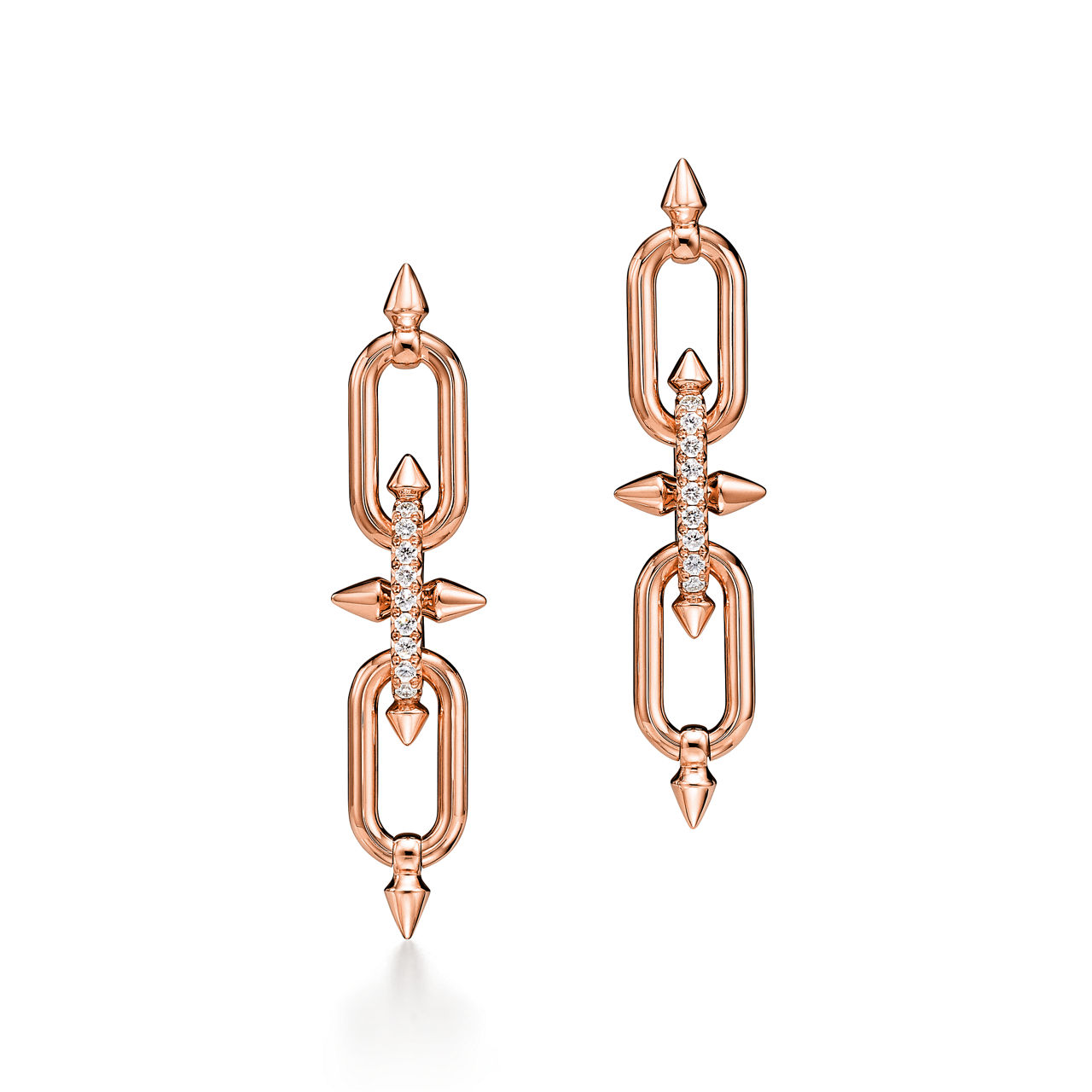 Earrings in Rose Gold with Diamonds