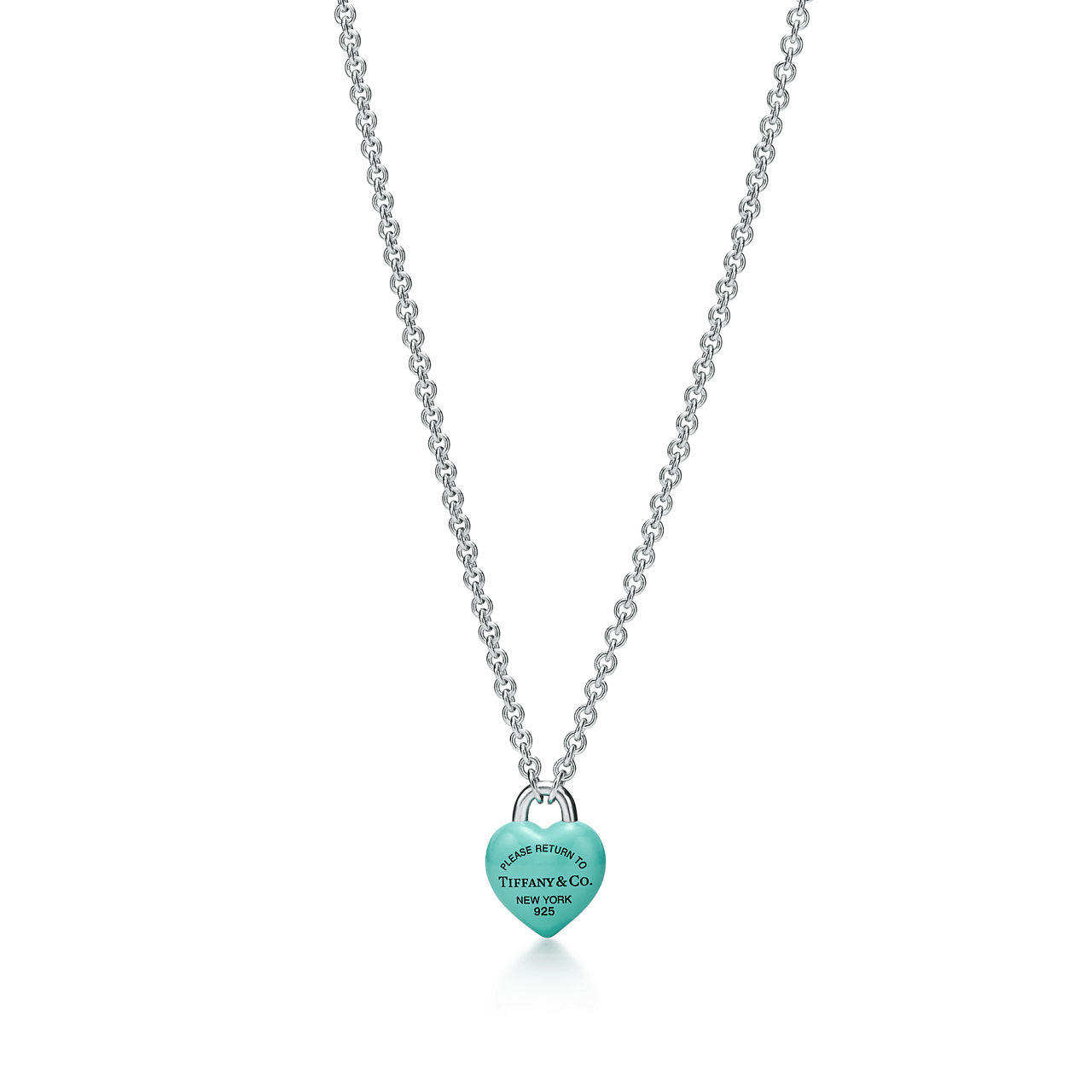 Full Heart Pendant in Sterling Silver with Anjeya Blue&reg;