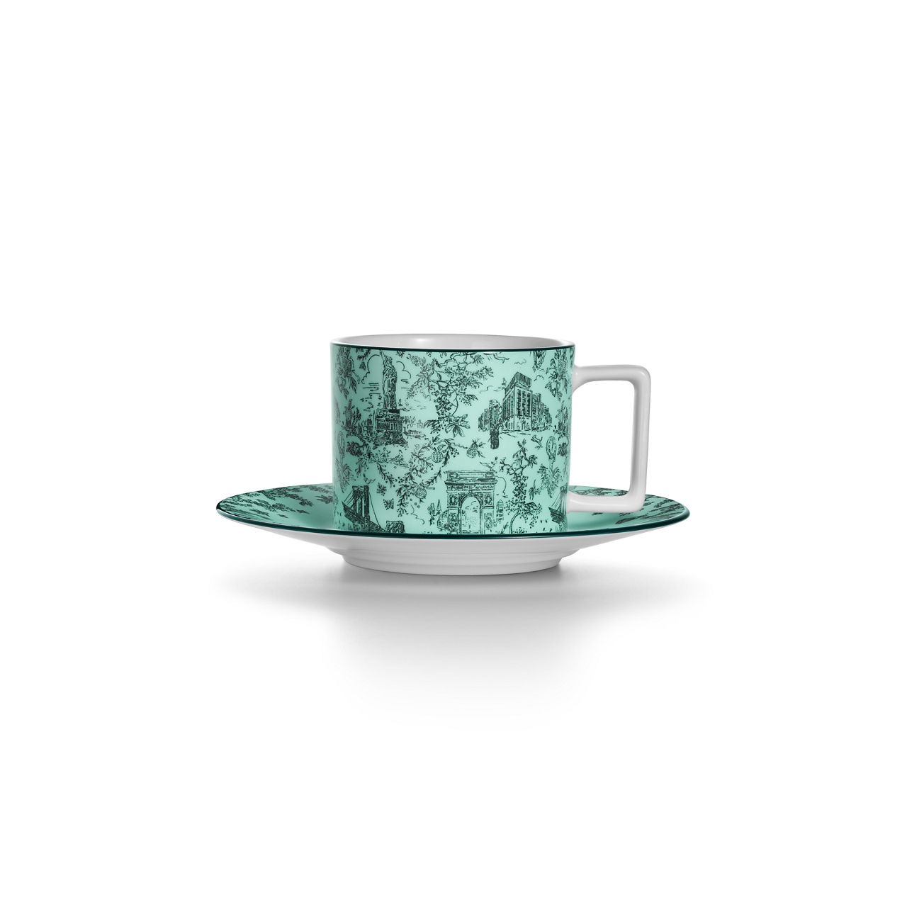 Cup and Saucer in Anjeya Blue&reg; Bone China