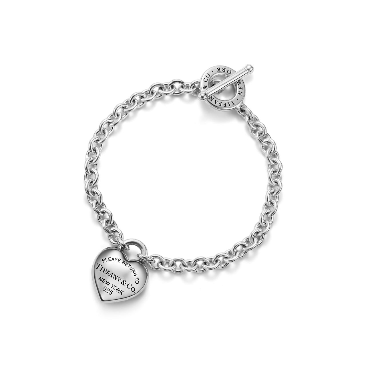 Full Heart Toggle Bracelet in Sterling Silver